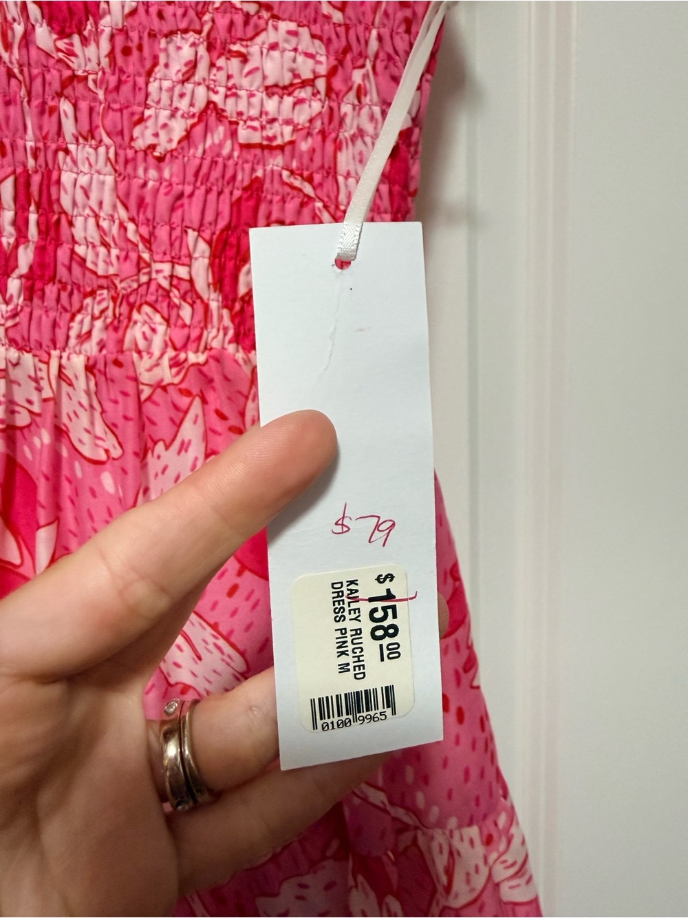 Pink Floral Ruffle Short-Sleeve Dress - Picture 3 of 5